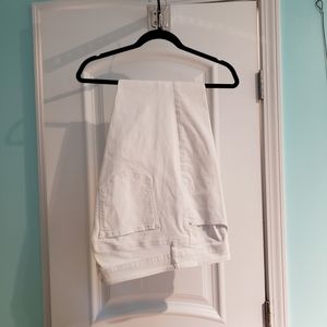 Loft Plus modern skinny white jeans